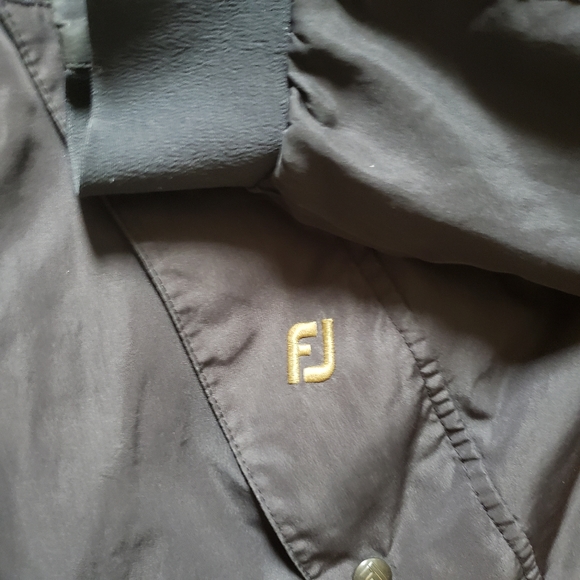 Dryjoys FootJoy Jacket Vest Black Zip Golf Rain Men’s SZ M Zip Off Sleeves - Picture 3 of 7
